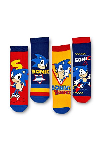 Sonic Lisanslı Erkek Çocuk 4 Çift Soket Çorap 22596