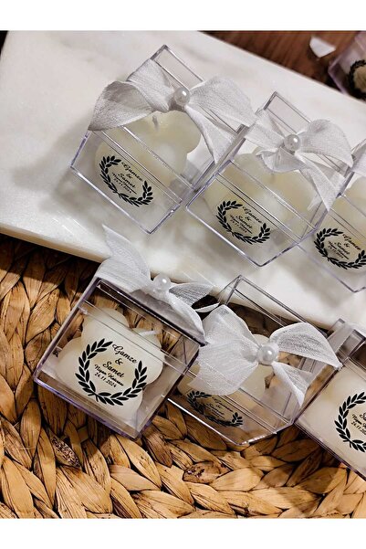 ByDeryaEvent 10 Adet Keten Kurdele Süslemeli Bubble Mum