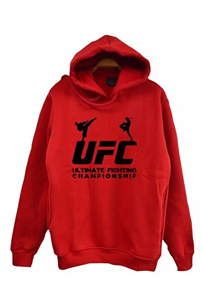 The Fame Erkek Kırmızı Ultimate Fighting Championship,ufc Kapşonlu Sweatshirt...