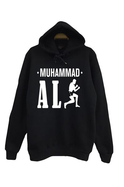 The Fame Muhammad Ali, Box, Box, Boxer Boxer Unisex, Hanorac negru cu glugă