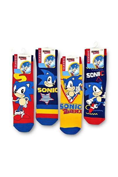 Sonic Lisanslı Erkek Çocuk 4 Çift Soket Çorap 22596