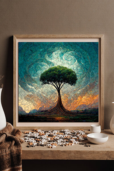 WePuzzleUp Ahşap Puzzle - Yaşam Ağacı - 353 Parça, 29x29 cm