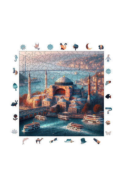WePuzzleUp Ahşap Puzzle - Boğazın Incisi Ayasofya - 353 Parça, 29x29 cm