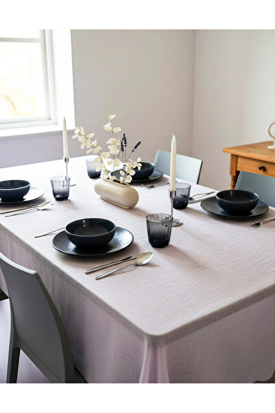 PİKKO HOME Lila Renk Ince Polyester Tül Dertsiz Masa Örtüsü(LM)