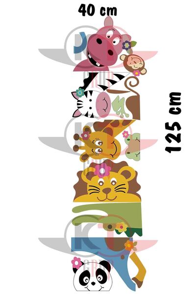 KT Decor Sevimli Kapı Arkadaşları Çocuk Odası Duvar Sticker