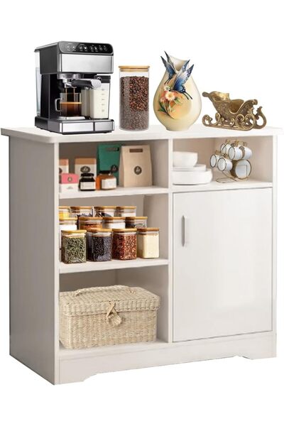 AGD Versatile Coffee Cabinet with Large Storage Capacity for Living Room or Office 80*40*90cm