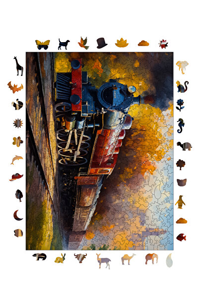 WePuzzleUp Ahşap Puzzle - Gün Batımı Eksprsi - 450 Parça, 29x39 cm