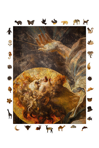 WePuzzleUp Ahşap Puzzle - Güneş Tanrısı "Ra" - 450 Parça, 29x39 cm