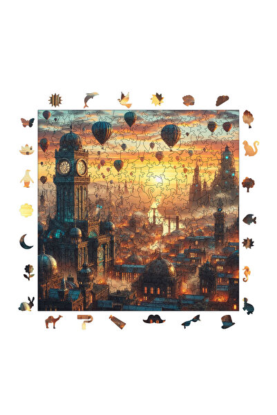 WePuzzleUp لغز خشبي - مدينة البالون - 353 قطعة، 29×29 سم