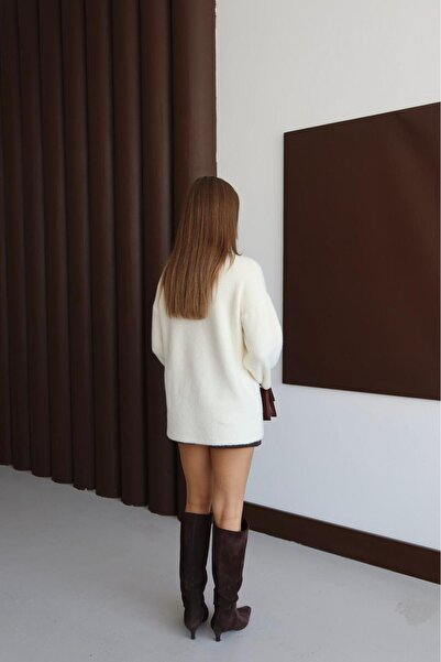 tofan PULOVER TRICOTAT DE PLUȘ OVERSIZE