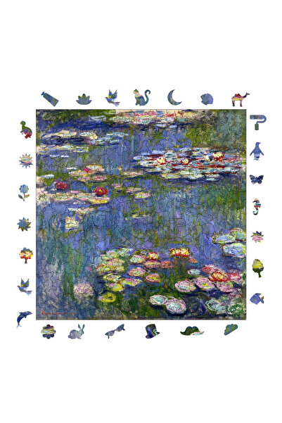 WePuzzleUp Ahşap Puzzle - Claude Monet Nilüferler - 353 Parça, 29x29 cm