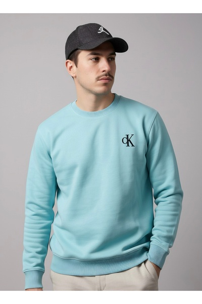 ck Pamuk Kumaşlı Bisiklet Yakalı Sweatshirt
