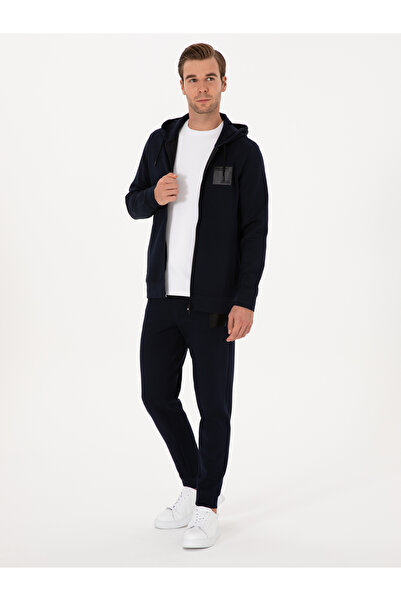 Cacharel Lacivert Slim Fit Pamuk Karışımlı Paçası Lastikli Eşofman Altı 50311677-VR033
