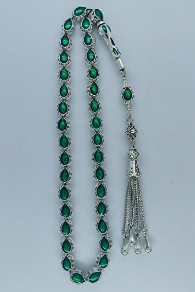 oftenadmire Silver Color Enamel Embroidered Prayer Beads, Quadruple Drop Mode...