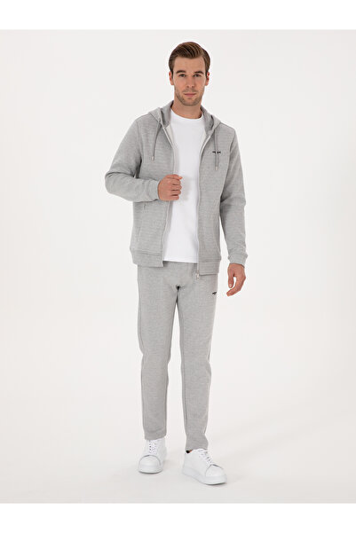 Cacharel Gri Melanj Slim Fit Pamuk Karışımlı Eşofman Altı 50309835-VR086