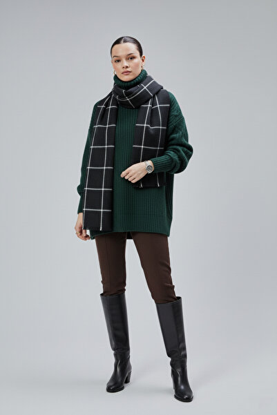 derikem Γυναικείο χειμερινό σάλι με απαλή υφή καρό μοντέλο