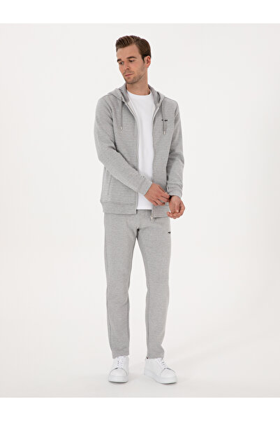 Cacharel Gri Melanj Slim Fit Pamuk Karışımlı Eşofman Altı 50309835-VR086
