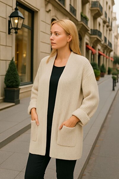 citycenterfashion Cardigan de damă din fire groase și moale cty-cnd-11397