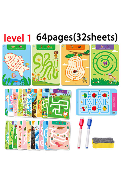 Choice 32 ورقة المستوى الأول 15/32 ورقة بطاقات متاهة قابلة لإعادة الاستخدام ل...