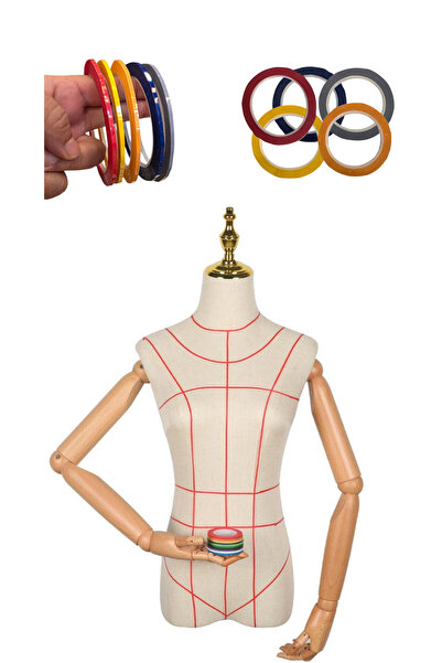 Manken İstanbul Moda Tasarımcılarının Tercihi: Yüksek Kaliteli Drapaj & İşaretleme Bandı 5 Renk- 5 Adet 20 Metre