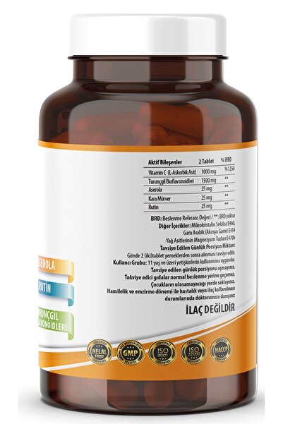 NCS Ester Vitamin C Black Elder Rutin Aserola 120 Tablets