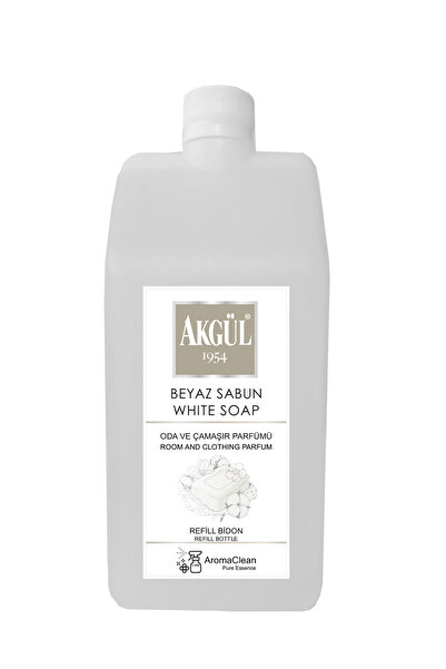 Akgül Beyaz Sabun Kokulu Oda ve Çamaşır Parfümü 70º 1 lt (Refill Bidon)