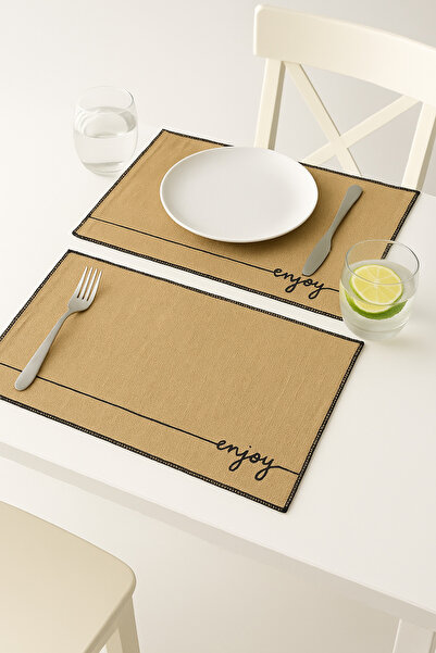 aydev home collection 2 Adet Jüt Sofra Sunum Tabak Altlığı Supla Amerikan Ser...