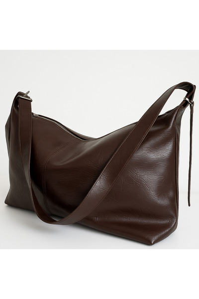 yako حقيبة كتف وحقيبة كروس من الجلد الصناعي الناعم ذات حجم كبير وقابلة للتعديل (الطول: 24*العرض: 40*القاعدة: 9)