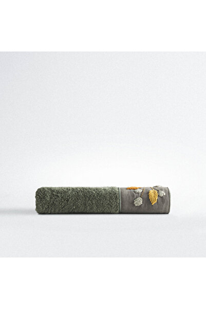 Ecocotton Farah El Рушник для обличчя Жіночий 100% органічна бавовна Ручна вишивка Зелений 50x90 см