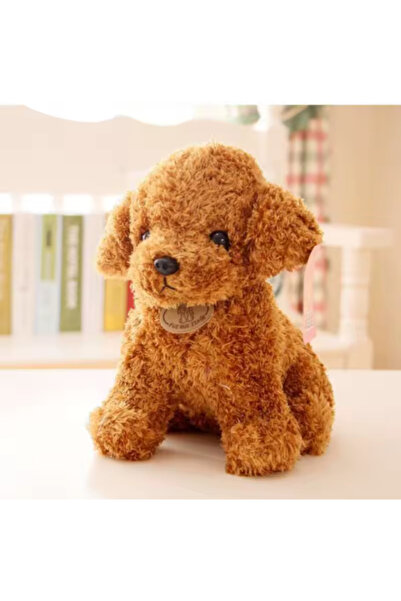 charmerprincesses Toy Poodle Peluş Köpek Oyuncağı 30 cm – Gerçekçi Puppy Peluş (İthal)