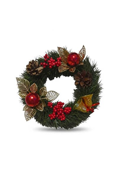 Leva House Χριστουγεννιάτικο στολιστικό στεφάνι πόρτας 24 εκ