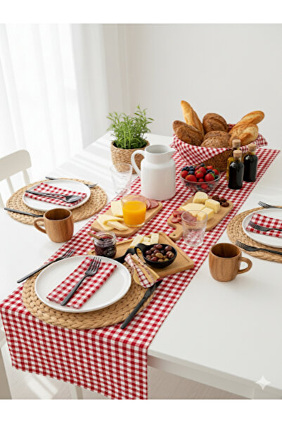 senmasy Dining Table Cover Set/ 4 Napkins and 2 Runners Set