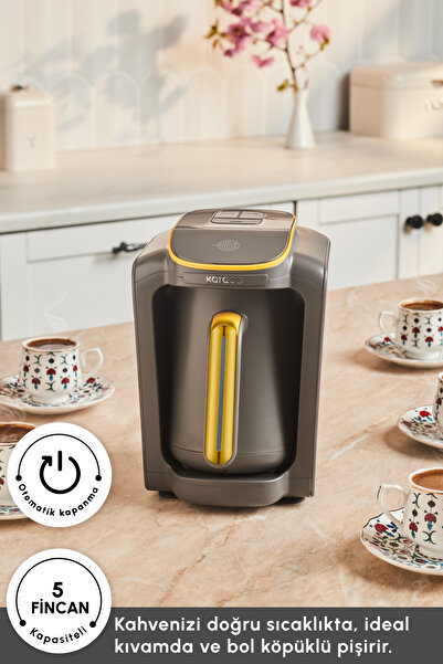 Karaca Hatır Neo Türk Kahve Makinesi 5 Fincan Kapasiteli Pineapple Yellow