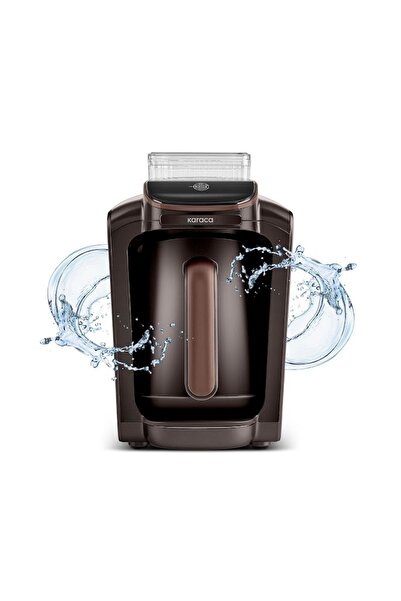 Karaca Hatır Turkish Coffee Machine with Automatic Water Intake Reservoir 5 Cup Capacity Walnut Brown