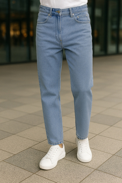 CEDY DENIM Чоловічі джинси з високою талією і вузькими штанинами - Salaş Mom Jean C333-світло-синій