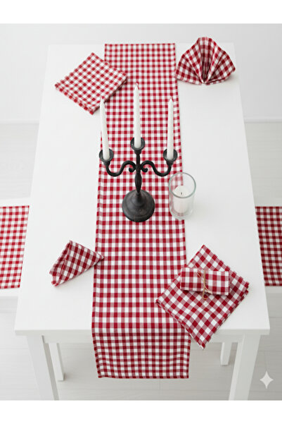 senmasy Dining Table Cover Set/ 4 Napkins and 2 Runners Set