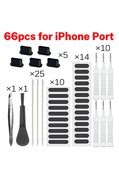 Choice 66PCS for iOS Port 66PCS Mobile Phone Speaker Charging Port Cleaning S...