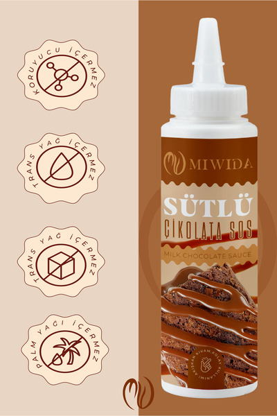 Miwida Sütlü Çikolata Sos - Pratik Waffle, Pankek, Krep, Kruvasan ve Tatlı So...