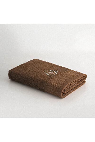 Ecocotton Farah Банний рушник для чоловіків 100% органічна бавовна з вишивкою, коричневий, 80x150 см