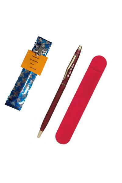 Name Personalized Flip Thin Ballpoint Pen Teachers' Day