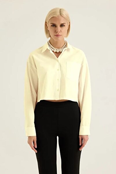 SEVİLEN Cepli Crop Gömlek