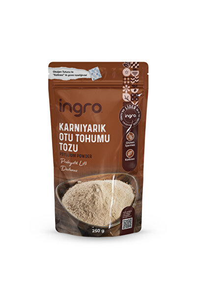İngro Glutensiz Karnıyarık Otu Tohumu Tozu (PSYLLİUM POWDER) 250 G
