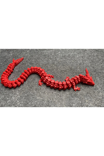 PUREYSMA Esnek Kristal Ejderha Figürü – 40 cm Hareketli Oyuncak, Dekoratif Ko...