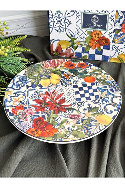 ROSSEV Italy Garden Pedestal Cake Stand Round