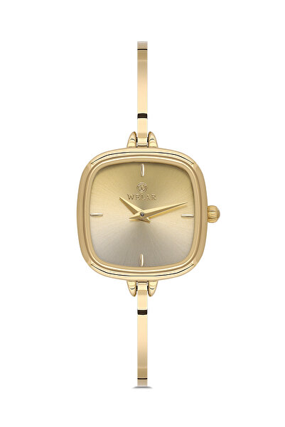 Welar Wel 2501-2 Kadın Kol Saati –Yarım Kelepçe Model, Gold Renk, 3 ATM Suya ...