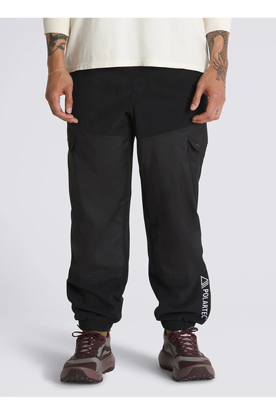Vans Siyah - Gri Erkek Lastikli Bel Normal Kalıp Eşofman Altı VN000HAWBLK1-MTE POLARTEC RELAXED F