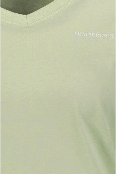 lumberjack Βασικό γυναικείο μπλουζάκι πράσινο W-ct126 101349492