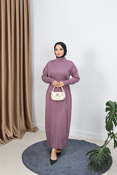 NİSUM MODA فستان بيرفين دانتيل حزام فينيسي