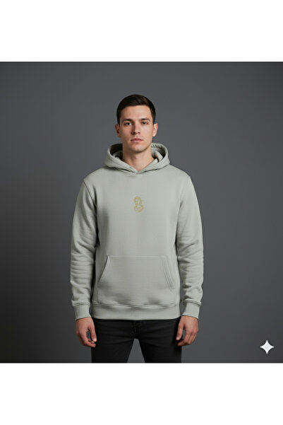 By Caspita Fashion Lenithra Mary με στάμπα στην πλάτη, Unisex Oversize Smoked Hoodie