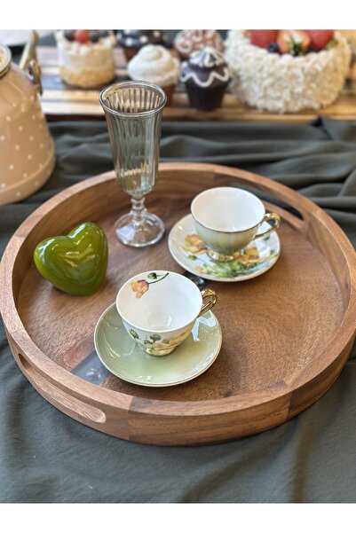 ROSSEV Acacia Small Size Round Tray 33 cm